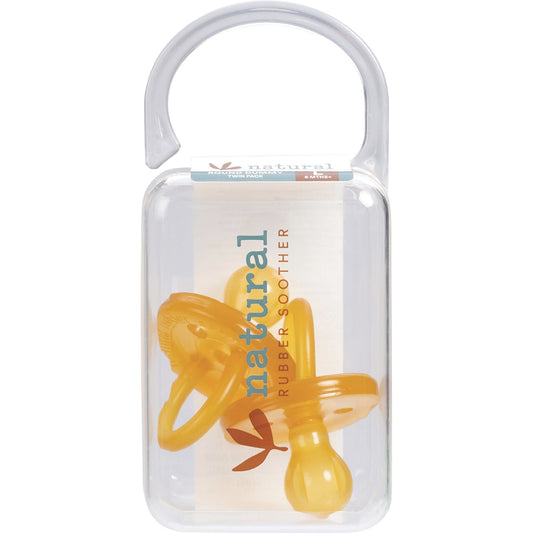 NATURAL RUBBER SOOTHERS Soother Twin Pack Large Rounded 6 mths+ 1 x 2pk
