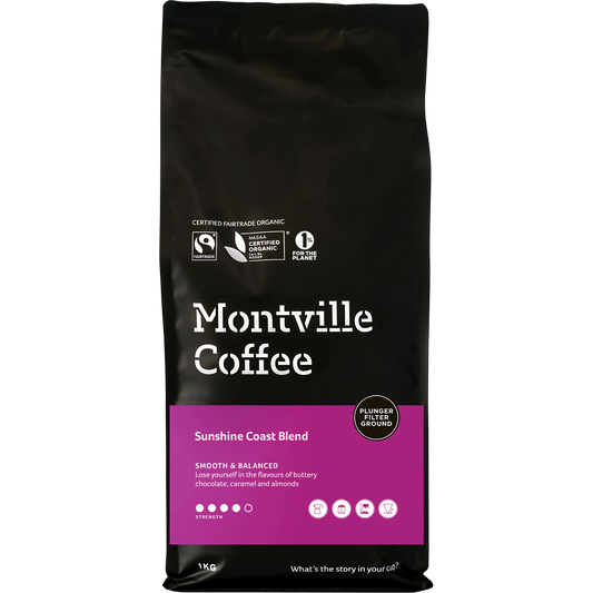 Montville Coffee Coffee Ground Plunger Sunshine Coast Blend 250g
