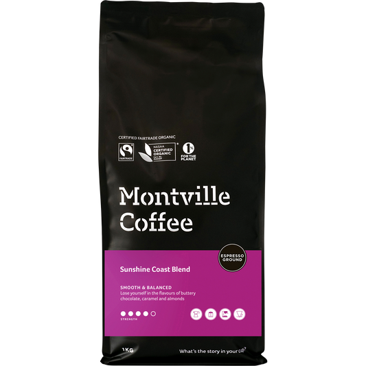 Montville Coffee Coffee Ground Espresso Sunshine Coast Blend 250g