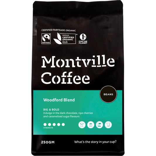 Montville Coffee Coffee Beans Woodford Blend 250g