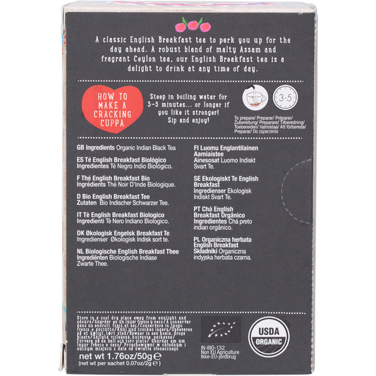 Ministry of Tea Organic English Breakfast Tea Bags
