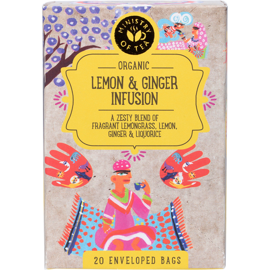 Ministry of Tea Organic Lemon & Ginger Infusion Tea Bags