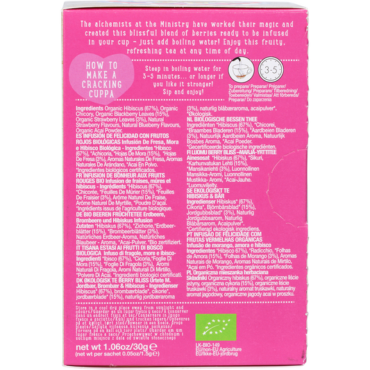 Ministry of Tea Organic Berry Bliss Infusion Tea Bags