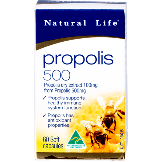Natural Life Propolis 500mg Capsules
