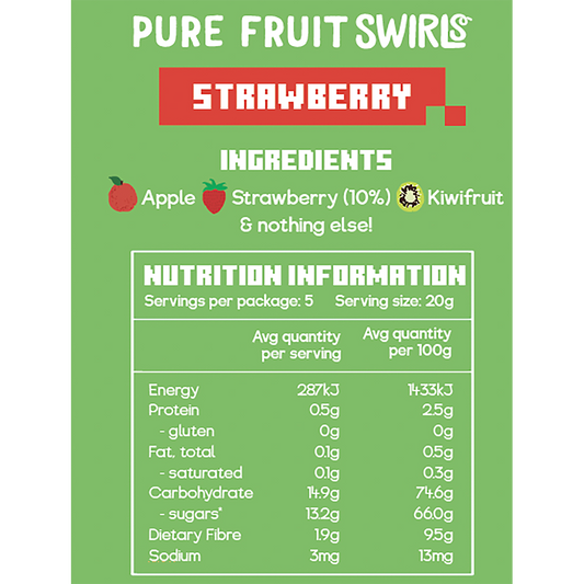 Nibblish Pure Fruit Swirls Strawberry