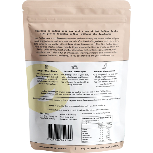 Not Coffee Instant Coffee Alternative Vanilla