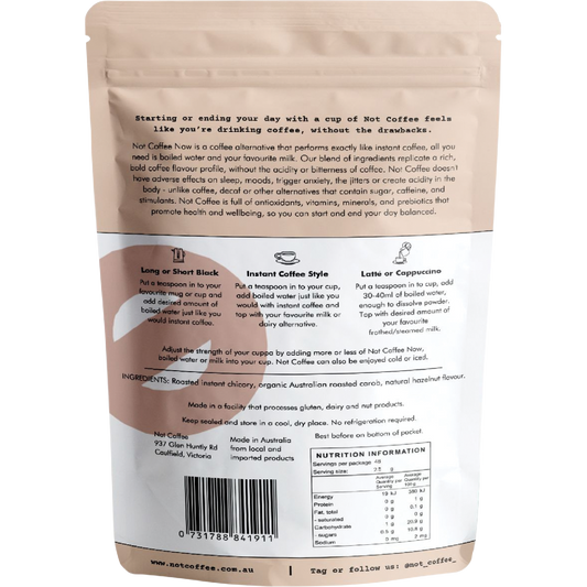 Not Coffee Instant Coffee Alternative Hazelnut