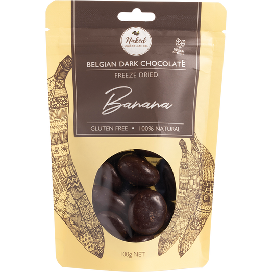 Naked Chocolate Co Freeze Dried Banana Dark Chocolate