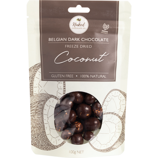 Naked Chocolate Co Freeze Dried Coconut Dark Chocolate