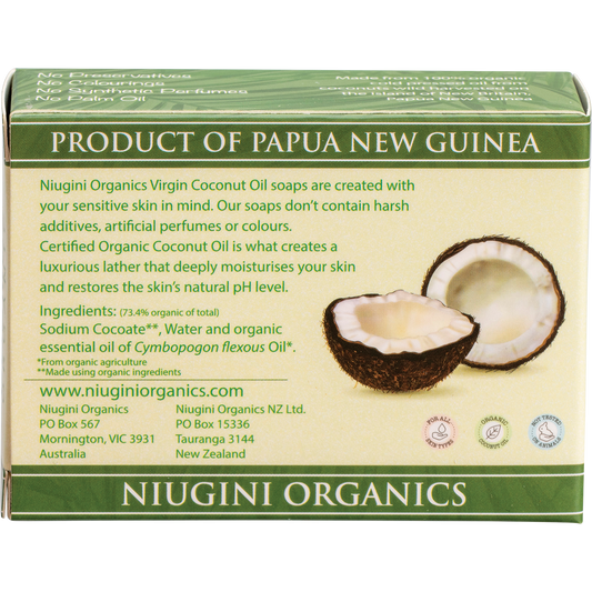 Niugini Organics Virgin Coconut Oil Soap Lemongrass