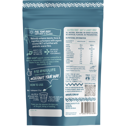 Niulife Organic Coconut MCT Oil Powder