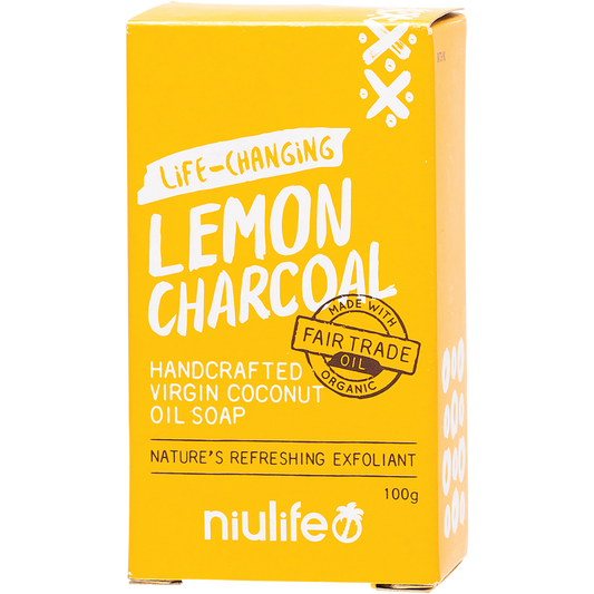 Niulife Coconut Oil Soap Lemon Charcoal