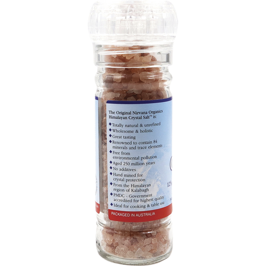 Nirvana Organics Himalayan Salt Granules Glass Grinder