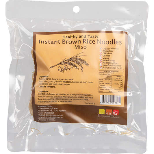 Nutritionist Choice Instant Brown Rice Noodles Miso