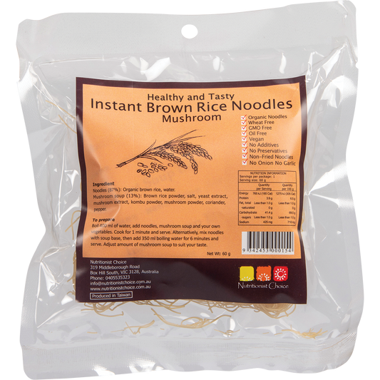 Nutritionist Choice Instant Brown Rice Noodles Mushroom