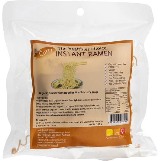 Nutritionist Choice Instant Buckwheat Ramen Mild Curry