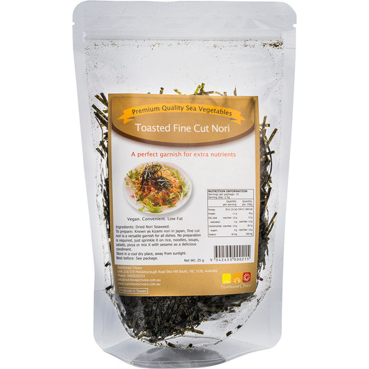 NUTRITIONIST CHOICE Sea Vegetables Toasted Fine Cut Nori 1 x 25g