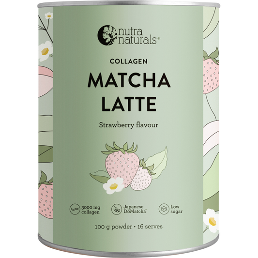 Nutra Naturals Collagen Strawberry Matcha Latte