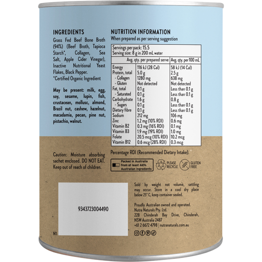 Nutra Naturals Beef Bone Broth Hearty Original
