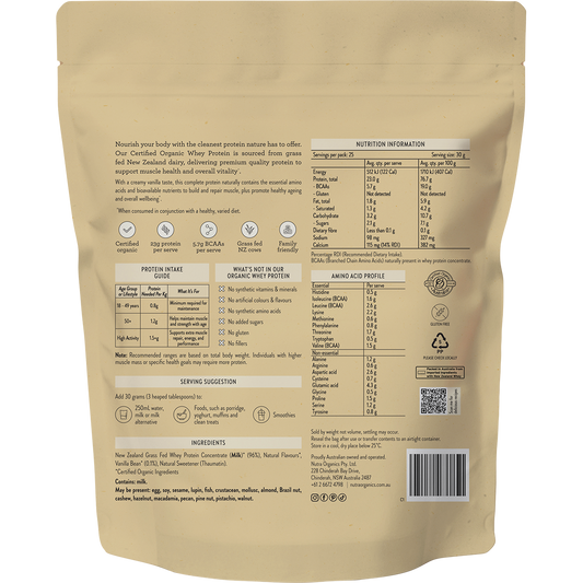Nutra Naturals Organic Whey Protein Vanilla
