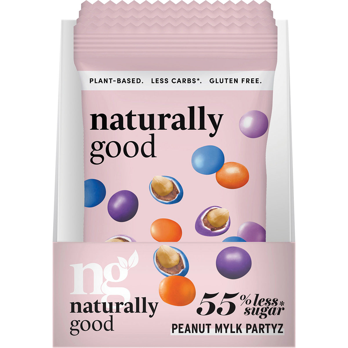 NATURALLY GOOD Peanut Mylk Partyz 55% Less Sugar x 10