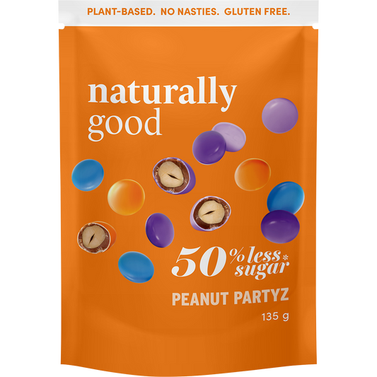 Naturally Good Peanut Partyz 50% less sugar - Box of 6
