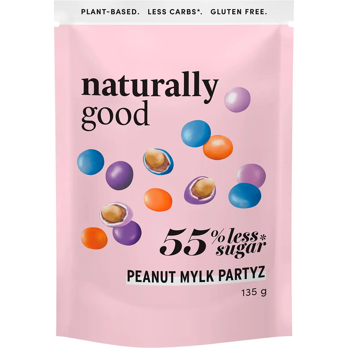 NATURALLY GOOD Peanut Mylk Partyz 55% Less Sugar x 6