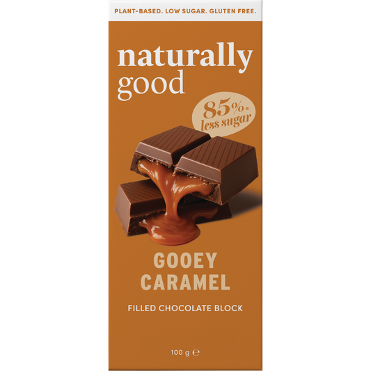 Naturally Good Filled Chocolate Block Gooey Caramel - Box of 15