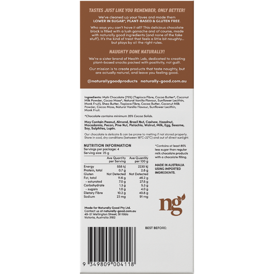 Naturally Good Filled Chocolate Block Ganache - Box of 15