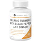 NATURE'S HELP Organic Turmeric Capsules with Black Pepper Ginger 1 x 120 Caps
