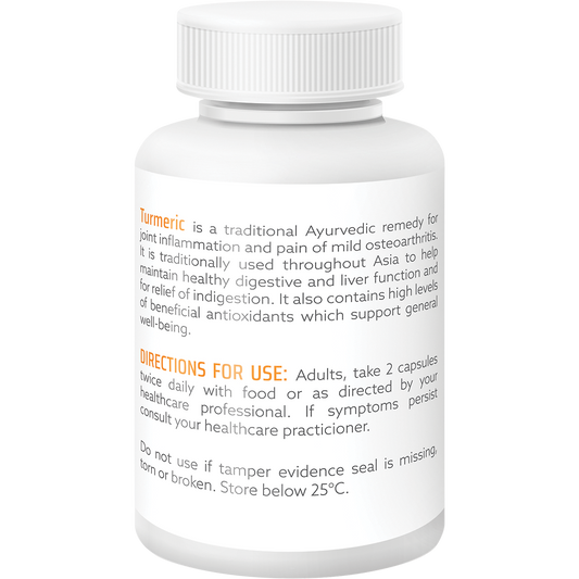 Nature's Help Organic Turmeric Capsules with Black Pepper Ginger