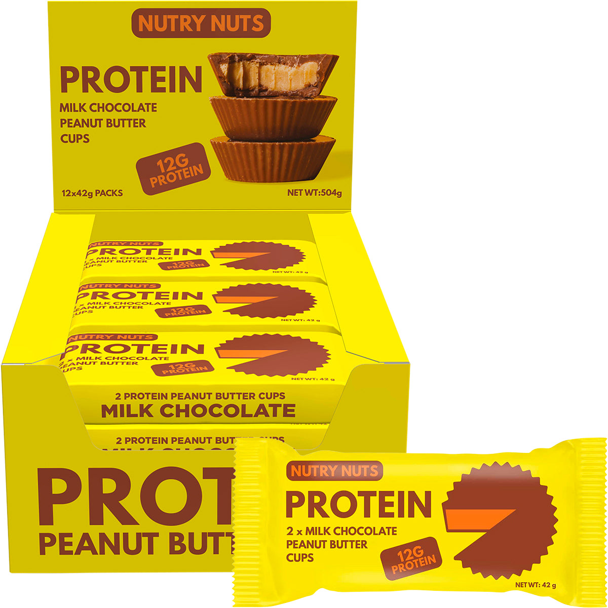 NUTRY NUTS Protein Peanut Butter Cups Milk Chocolate x 12