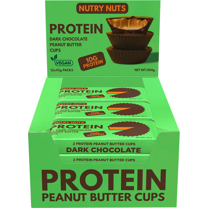 NUTRY NUTS Protein Peanut Butter Cups Dark Chocolate x 12