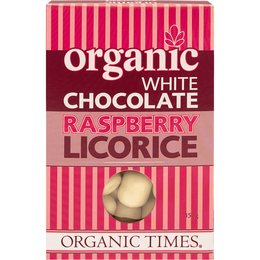 Organic Times White Chocolate Raspberry Licorice