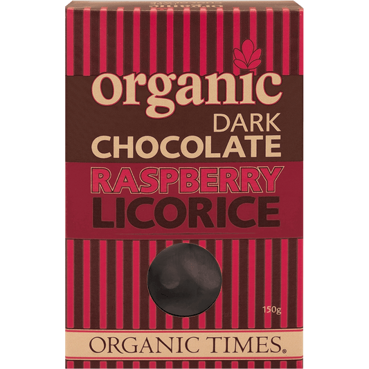 Organic Times Dark Chocolate Raspberry Licorice