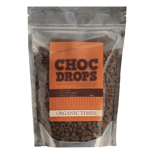 Organic Times Choc Drops Milk Couverture Drops