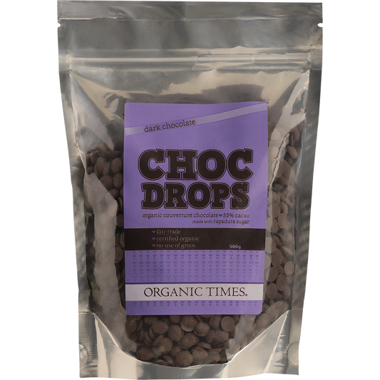 Organic Times Choc Drops Dark Couverture Drops