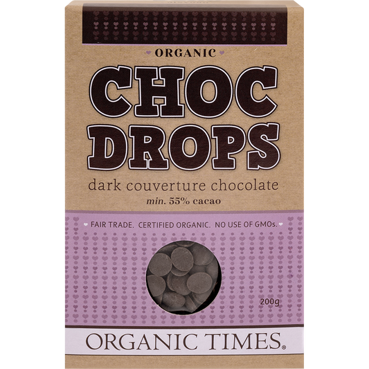 Organic Times Choc Drops Dark Couverture Drops