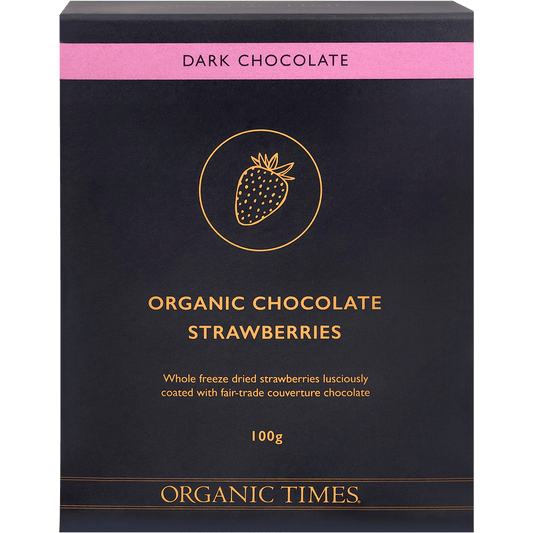 Organic Times Dark Chocolate Strawberries