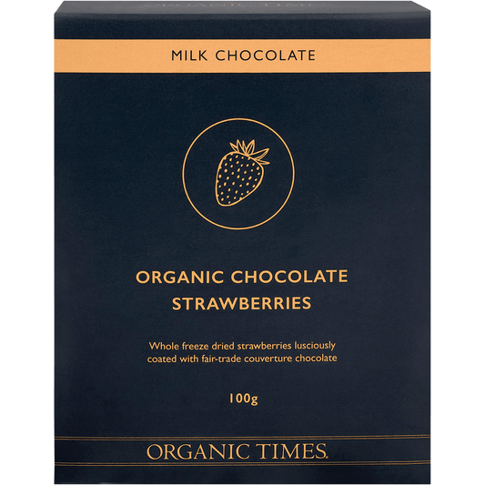 Organic Times Milk Chocolate Strawberries