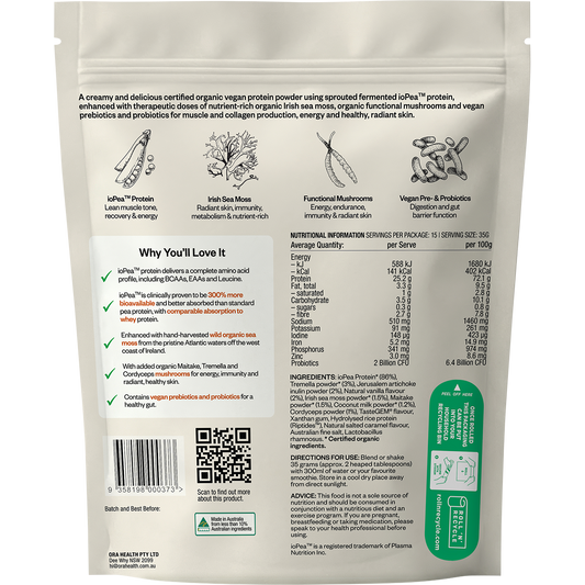 Ora Health Radiant Strength+ Protein Salted Caramel & Vanilla