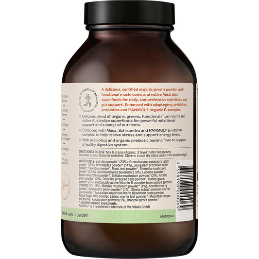 ORA HEALTH Organic Greens Superpowder+ 1 x 240g