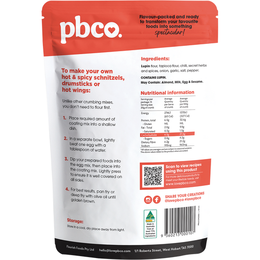 PBco Low Carb Crumb Hot & Spicy
