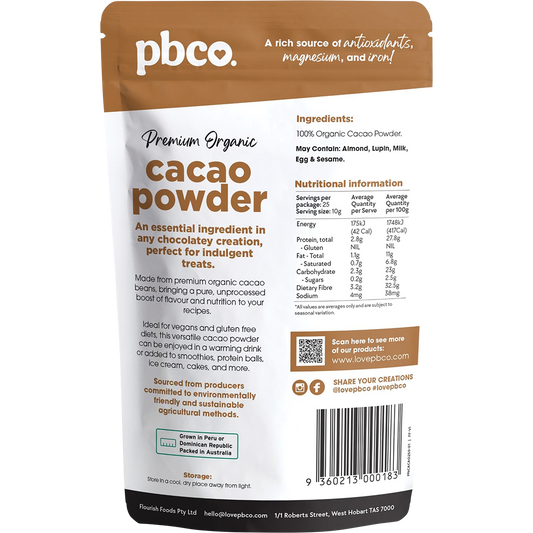 PBco Organic Cacao Powder