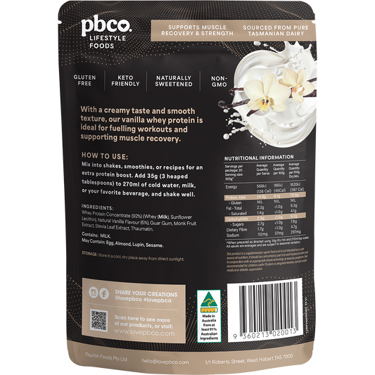 PBco Whey Protein Concentrate Vanilla