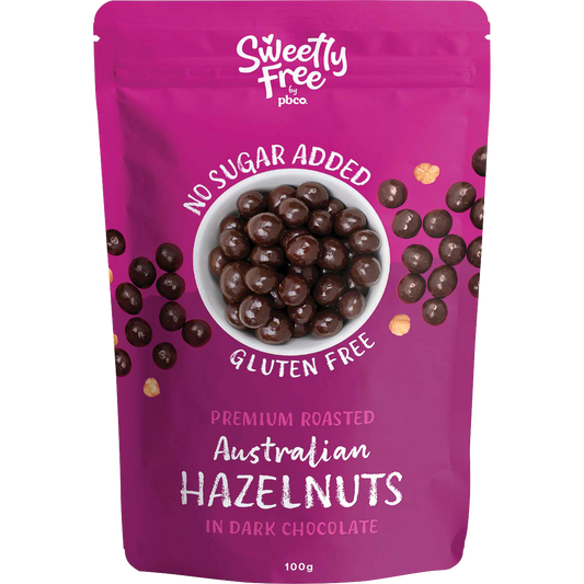 PBco Sweetly Free Hazelnuts Dark Chocolate No Sugar Added