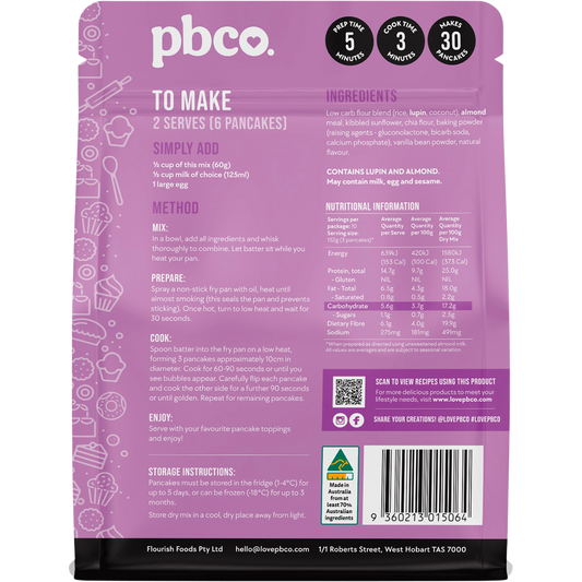 PBco Pancake & Pikelet Mix Low Carb