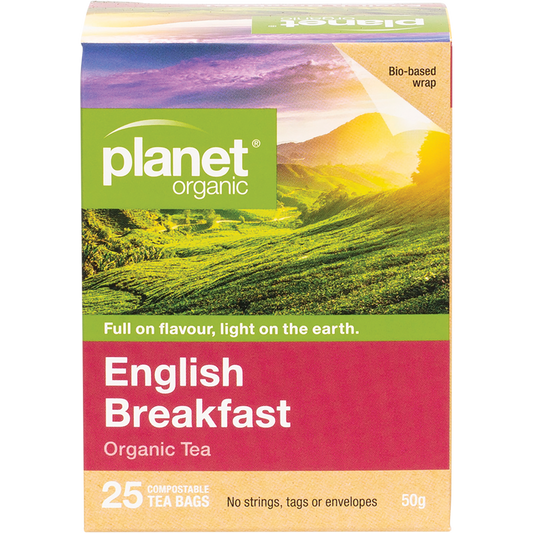 Planet Organic English Breakfast Herbal Tea Bags 6 x 25pk