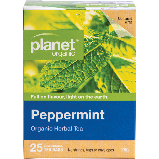 Planet Organic Peppermint Herbal Tea Bags 6 x 25pk