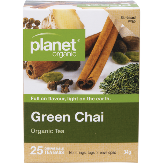 Planet Organic Green Chai Herbal Tea Bags